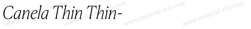 Canela Thin Thin字体转换